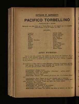 Pacífico Torbellino : pochade en dos actos