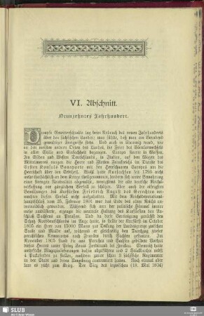 VI. Abschnitt. Neunzehntes Jahrhundert