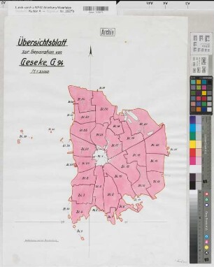 Geseke (Geseke), Separation von Geseke, Übersichtsblatt (Brouillonkarte)