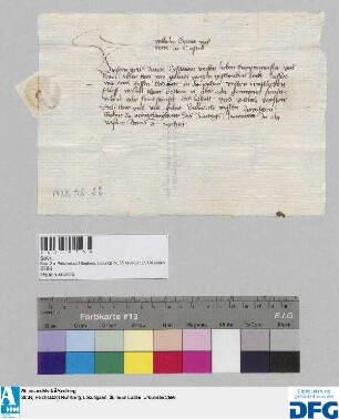 Wilhelm Graf und Herr zu Castell sagt der Nürnberger Kaufmannschaft zur Frankfurter Fastenmesse sicheres Geleit zu.