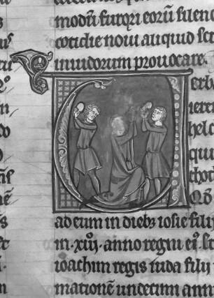 lateinische Bibel — Initial V - Anfang des Buches Jeremia, Folio fol. 42