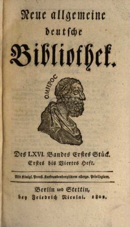 Neue allgemeine deutsche Bibliothek. 66. 1801