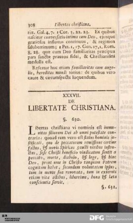 XXXVII. De Libertate Christiana.