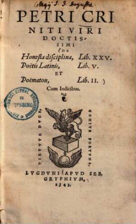 De honesta disciplina : lib. XXV