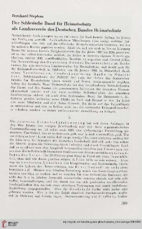 1: Der Schlesische Bund für Heimatschutz als Landesverein des Deutschen Bundes Heimatschutz