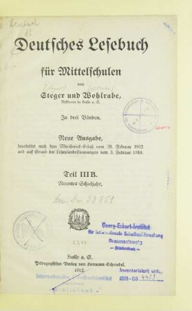 B: Neuntes Schuljahr