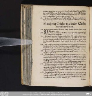 Mancherley Bücher in allerley Künsten vnd andern Sachen.