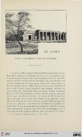 3. Pér. 19.1898: Le lotus dans l'architecture égyptienne