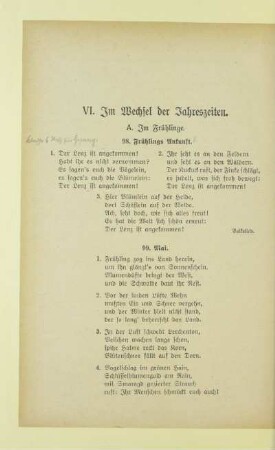 VI. Im Wechsel der Jahreszeiten