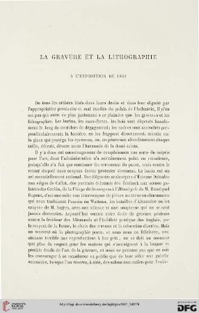 11: La gravure et la lithographie a l'exposition de 1861