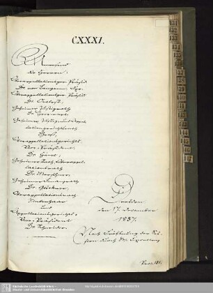 CXXXI., 17. December 1857