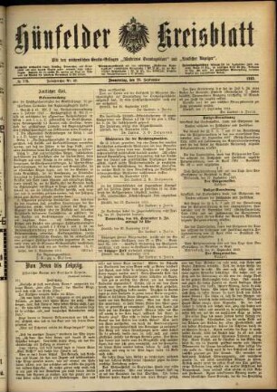 Ausgabe vom Donnerstag, den 25. September 1913.