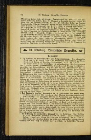 Literarischer Wegweiser