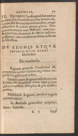 De Regnis Atque Imperiis Huius Mundi Methodus