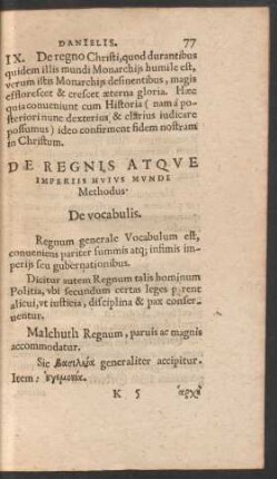 De Regnis Atque Imperiis Huius Mundi Methodus