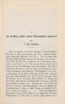 313-321 In welchem Jahre wurde Bugenhagen geboren?