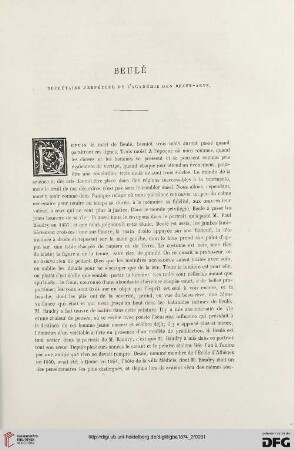 2. Pér. 10.1874: Beulé : secrétaire perpétuel de l'Académie des Beaux-Arts