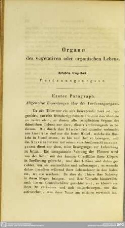 Organe des vegetativen oder organischen Lebens