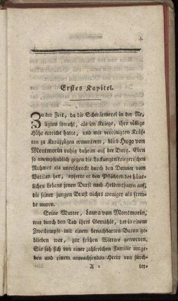 Erstes Kapitel. - Sechstes Kapitel.