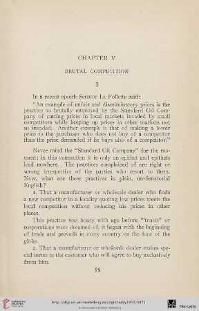Chapter V: Brutal competition