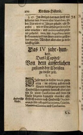 170-178, Das I. Capitel