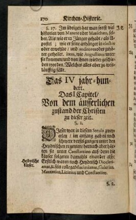 170-178, Das I. Capitel