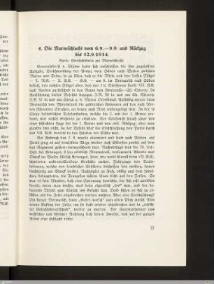 4. Die Marneschlacht und Rückzug