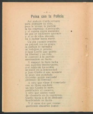Pelea con la policía