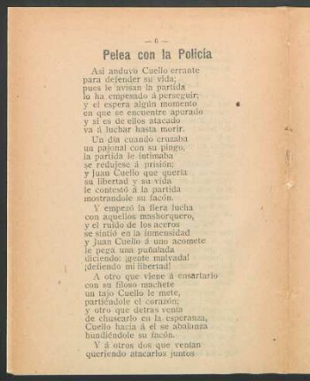 Pelea con la policía