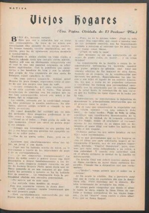 Viejos hogares : (Una página olvidada de "El Profesor Plín")