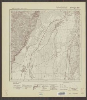 685 Ettringen ; Topographische Karte von Bayern 1:25.000 [Positionsblätter]