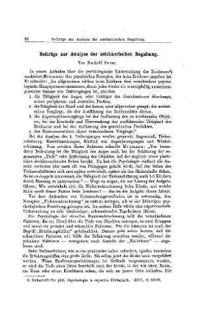Beiträge zur Analyse der zeichnerischen Begabung