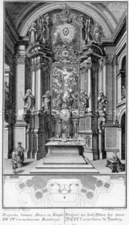 Altar, Blatt 1 aus der Mappe "Altäre und Beichtstuhl aus Bamberg"