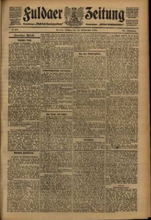 Zweite Ausgabe vom Freitag, den 24. September 1909.