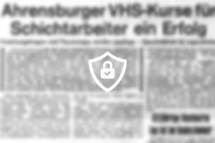 Ahrensburger VHS-Kurse für Schichtarbeiter ein Erfolg