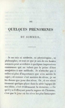 De quelques phénomenes du sommeil