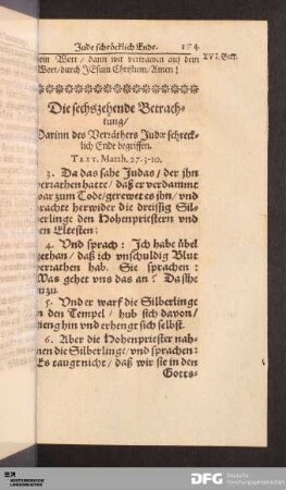 Die sechszehende Betrachtung [...].