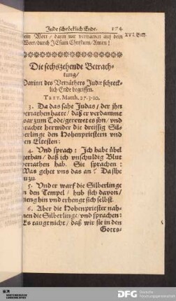 Die sechszehende Betrachtung [...].