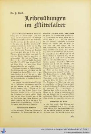 „Leibesübungen im deutschen Mittelalter“.
