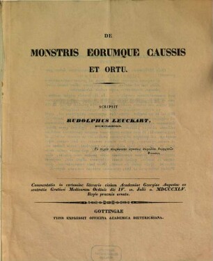 De monstris eorumque caussis et ortu