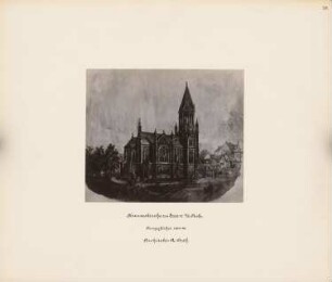 Kreuzeskirche, Essen: Perspektivische Ansicht mit Umgebung