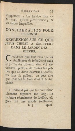Consideration Pour Le Lundi. Reflexion Sur Ce Que Jesus Christ A Souffert Dans Le Jardin Des Olives