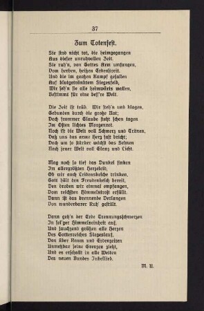 37-55, Zum Totenfest - Der Segen des Leides