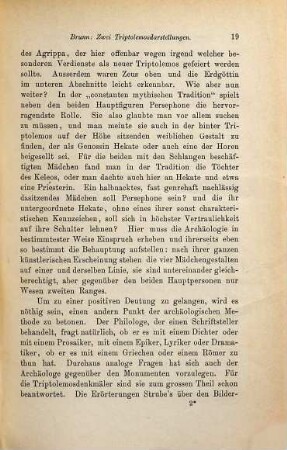 Ueber zwei Triptolemosdarstellungen