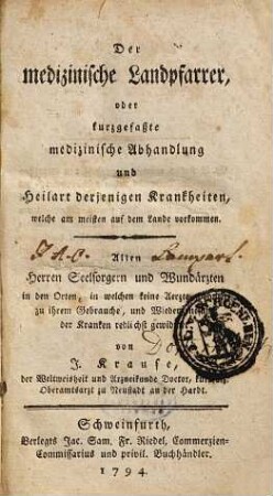Der medizinische Landpfarrer