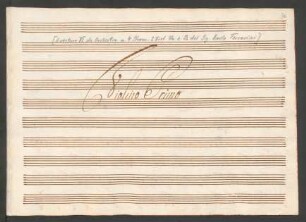 6 Overture da orchestra a quattro stromenti due Violini, Viola, e Basso del Sig: Carlo Tesarini di Rimino