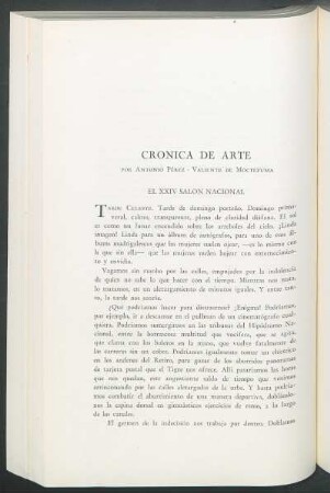 Crónica de arte