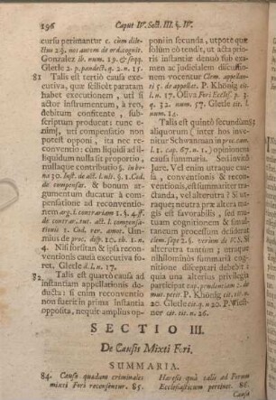 Sectio III. De Causis Mixti Fori.