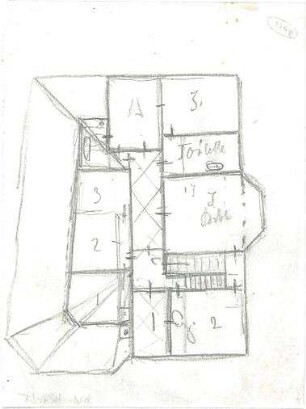 Hildebrand, Adolf von; München, Perfallstr.; Haus Hildebrand - frühes Projekt (Grundriss)