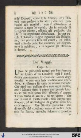 2. De' Viaggi.